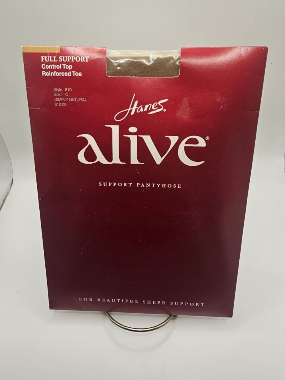 Hanes Alive Support Pantyhose Full Support Control Top Reinforced Toe Simply Nat - Picture 3 of 5